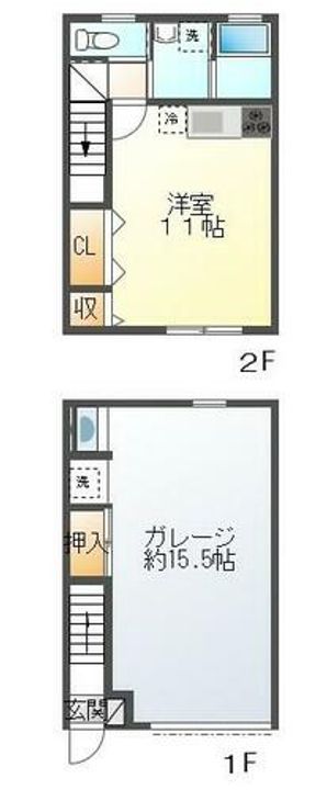 福崎ガレージハウスの間取り