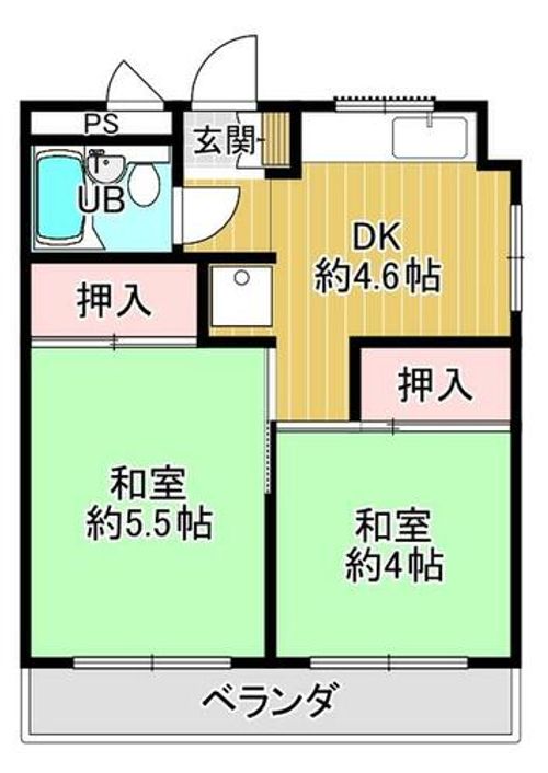 京都クレセントマンションの間取り