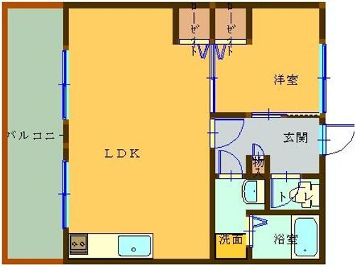 石田コーポ306の間取り