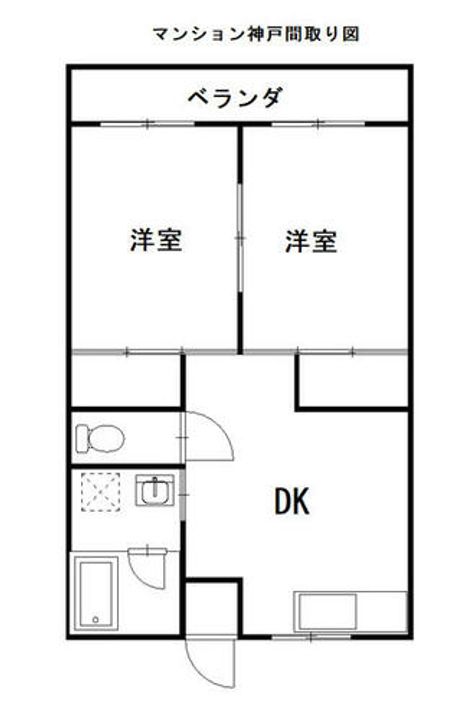 マンション神戸102の間取り