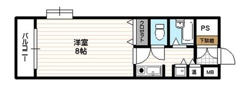 グリーンコート大濠405の間取り