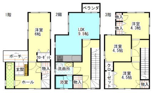 和歌山県海南市下津町方(一戸建)の賃貸物件の間取り