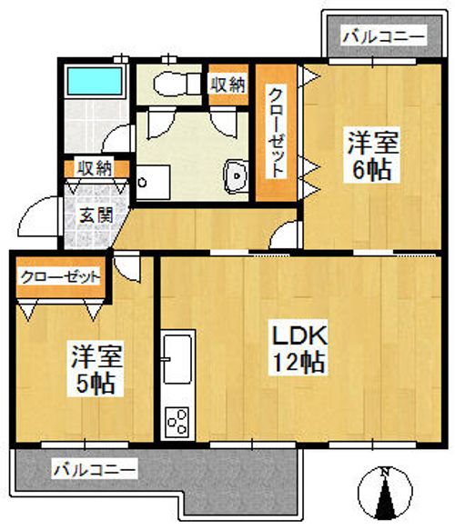 男山第4住宅303棟 貸家の間取り