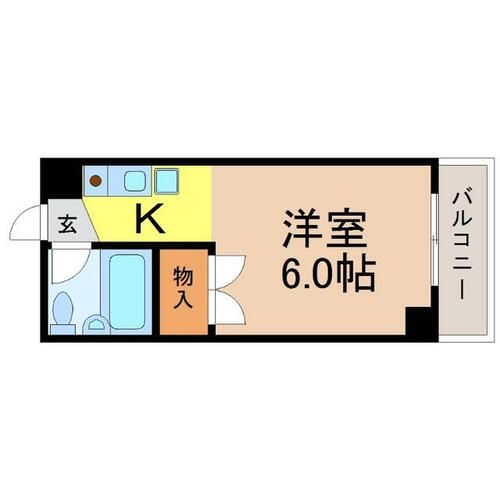 愛知県名古屋市中区平和1丁目(マンション)の賃貸物件の間取り