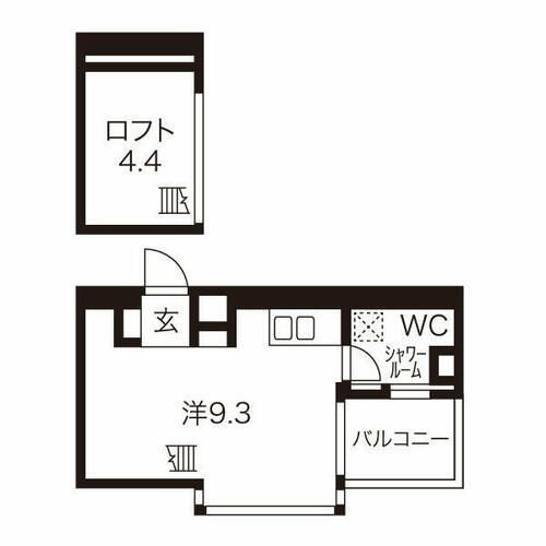 大阪府大阪市浪速区幸町2丁目(マンション)の賃貸物件の間取り