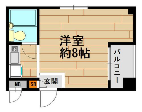兵庫県神戸市中央区北長狭通6丁目(マンション)の賃貸物件の間取り