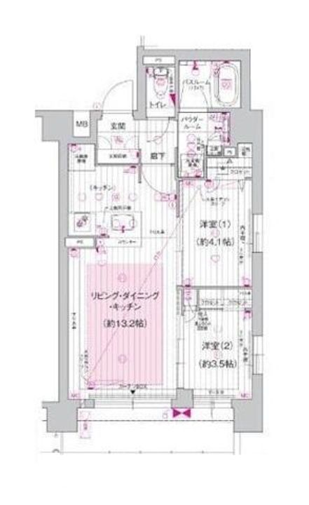 プレサンスレイズ新梅田の間取り