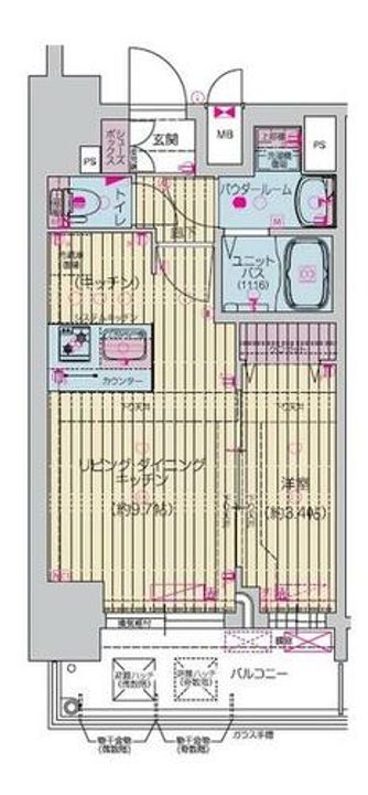 プレサンス桜山駅前アフォードの間取り