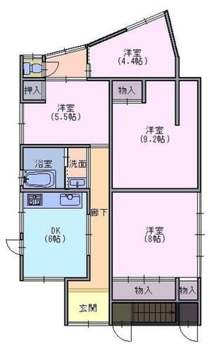 大阪府泉南郡熊取町野田2丁目(一戸建)の賃貸物件の間取り