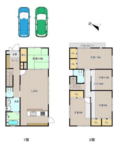 兵庫県西宮市上甲東園1丁目(一戸建)の賃貸物件の間取り