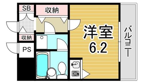 兵庫県神戸市長田区腕塚町3丁目(マンション)の賃貸物件の間取り