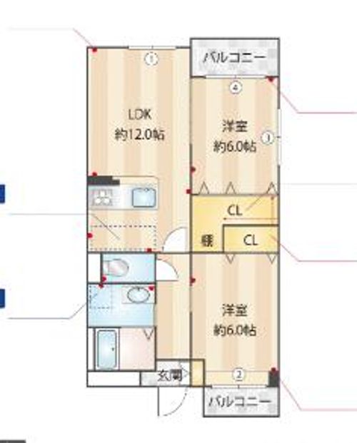 コンフォール別府の間取り