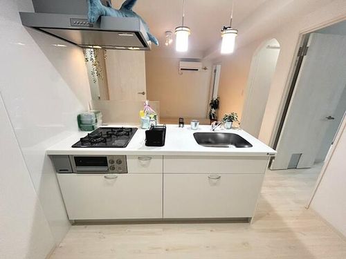京都府京都市山科区西野山射庭ノ上町(マンション)の賃貸物件のキッチン