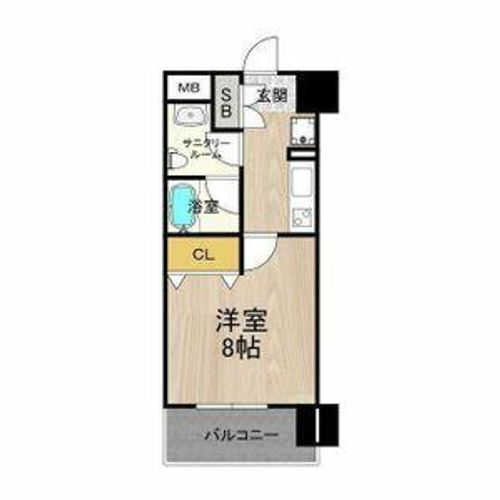 大阪府大阪市中央区道頓堀1丁目(マンション)の賃貸物件の間取り