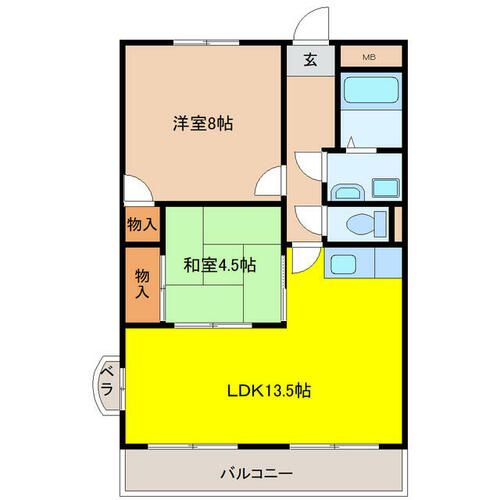 メゾンボヌール201の間取り