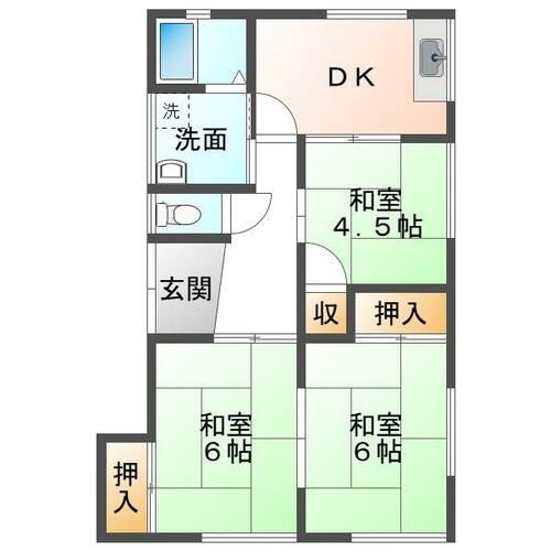 副島アパートの間取り
