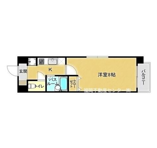 福岡県福岡市東区馬出2丁目(マンション)の賃貸物件の間取り