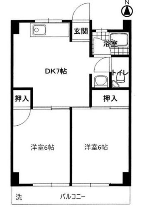 コーポいづつの間取り