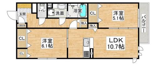 エムライズ材木町の間取り