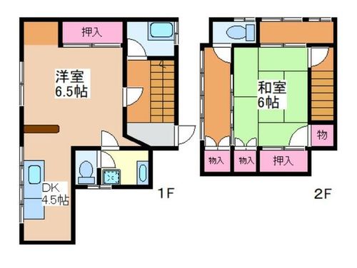 福岡県大牟田市宮原町1丁目(一戸建)の賃貸物件の間取り