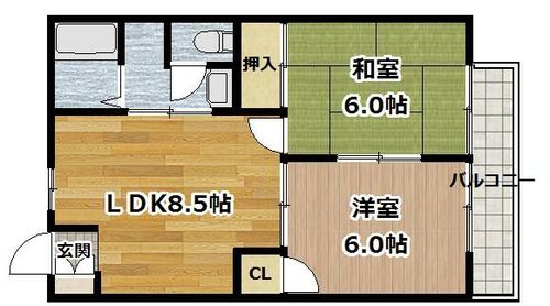 京都府京都市伏見区深草大亀谷内膳町(アパート)の賃貸物件の間取り