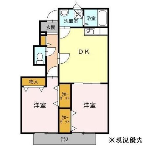 コーポM102の間取り