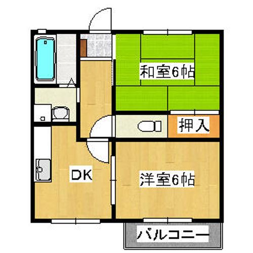 兵庫県宝塚市谷口町(アパート)の賃貸物件の間取り
