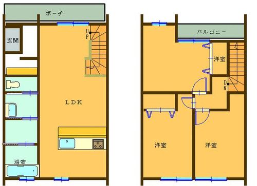 福岡県筑紫野市塔原東2丁目(一戸建)の賃貸物件の間取り