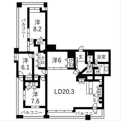 PRIME URBAN円山北四条の間取り