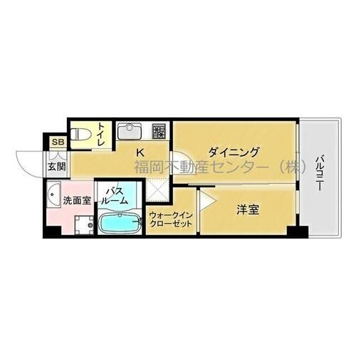 福岡県福岡市南区大楠3丁目(マンション)の賃貸物件の間取り