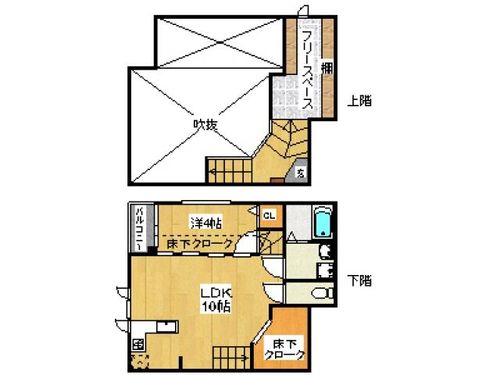福岡県福岡市西区愛宕4丁目(アパート)の賃貸物件の間取り