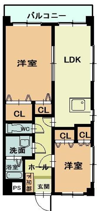 福岡県北九州市門司区羽山1丁目(マンション)の賃貸物件の間取り