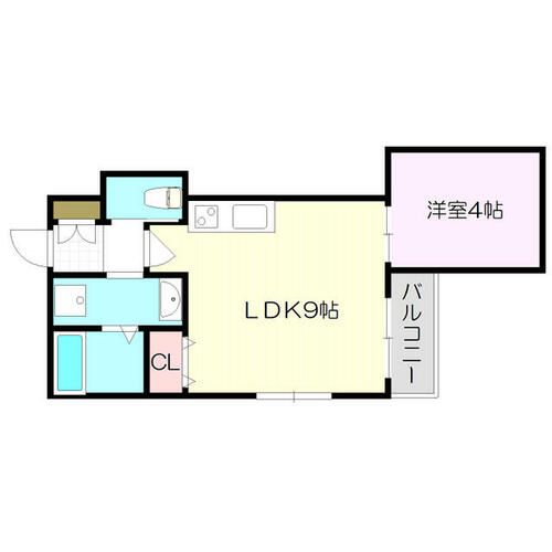 大阪府東大阪市森河内西1丁目(アパート)の賃貸物件の間取り