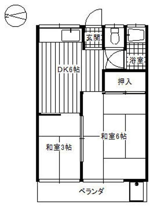 こぶた荘206の間取り