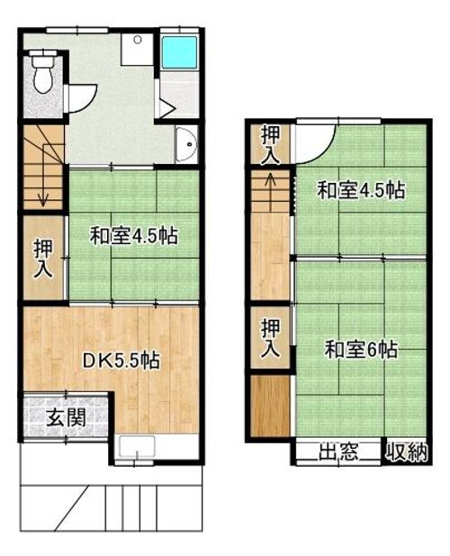 京都府京都市伏見区石田大山町(一戸建)の賃貸物件の間取り