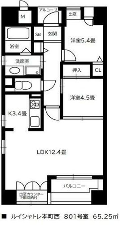大阪府大阪市西区立売堀3丁目(マンション)の賃貸物件の間取り