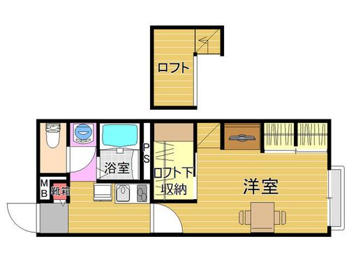 レオパレスチェリッシュ前原210の間取り
