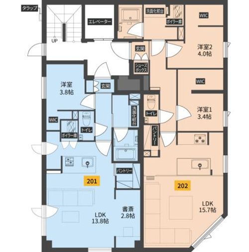 北海道札幌市豊平区美園五条2丁目(マンション)の賃貸物件の間取り