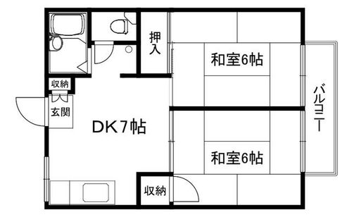 滋賀県大津市野郷原1丁目(アパート)の賃貸物件の間取り