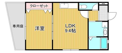 福岡県北九州市小倉南区湯川新町1丁目(アパート)の賃貸物件の間取り