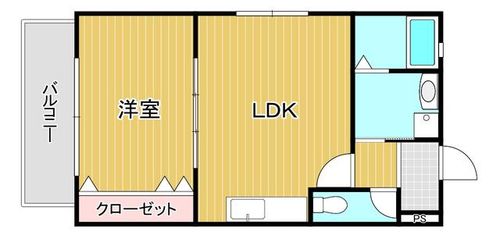 福岡県北九州市小倉南区湯川新町1丁目(アパート)の賃貸物件の間取り