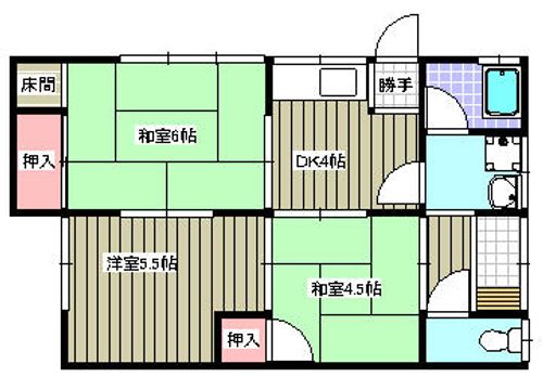 福岡県北九州市小倉南区守恒2丁目(一戸建)の賃貸物件の間取り