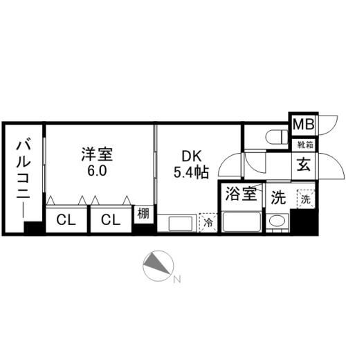 グロースメゾン博多山王0404の間取り