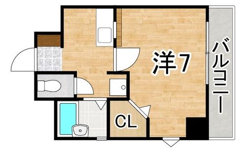 福岡県福岡市早良区西新5丁目(マンション)の賃貸物件の間取り
