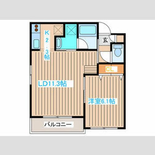 VILLA MUTSUMI・Ⅲ101の間取り