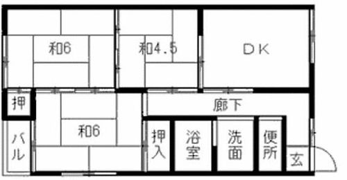 福岡県福岡市西区下山門1丁目(アパート)の賃貸物件の間取り