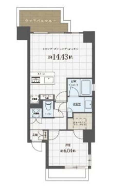 Ropponmatsu View Apartmentの間取り