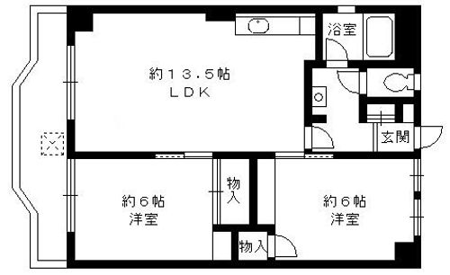 福岡県福岡市城南区田島4丁目(マンション)の賃貸物件の間取り