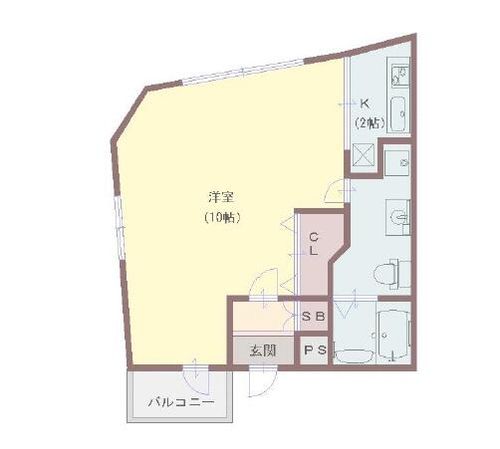 大阪府大阪市福島区海老江7丁目(マンション)の賃貸物件の間取り