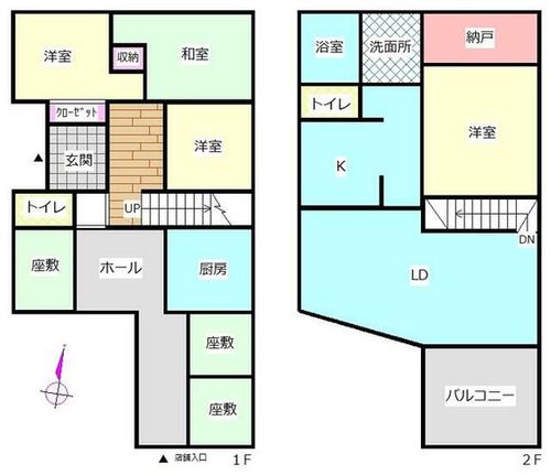和歌山県御坊市島(一戸建)の賃貸物件の間取り